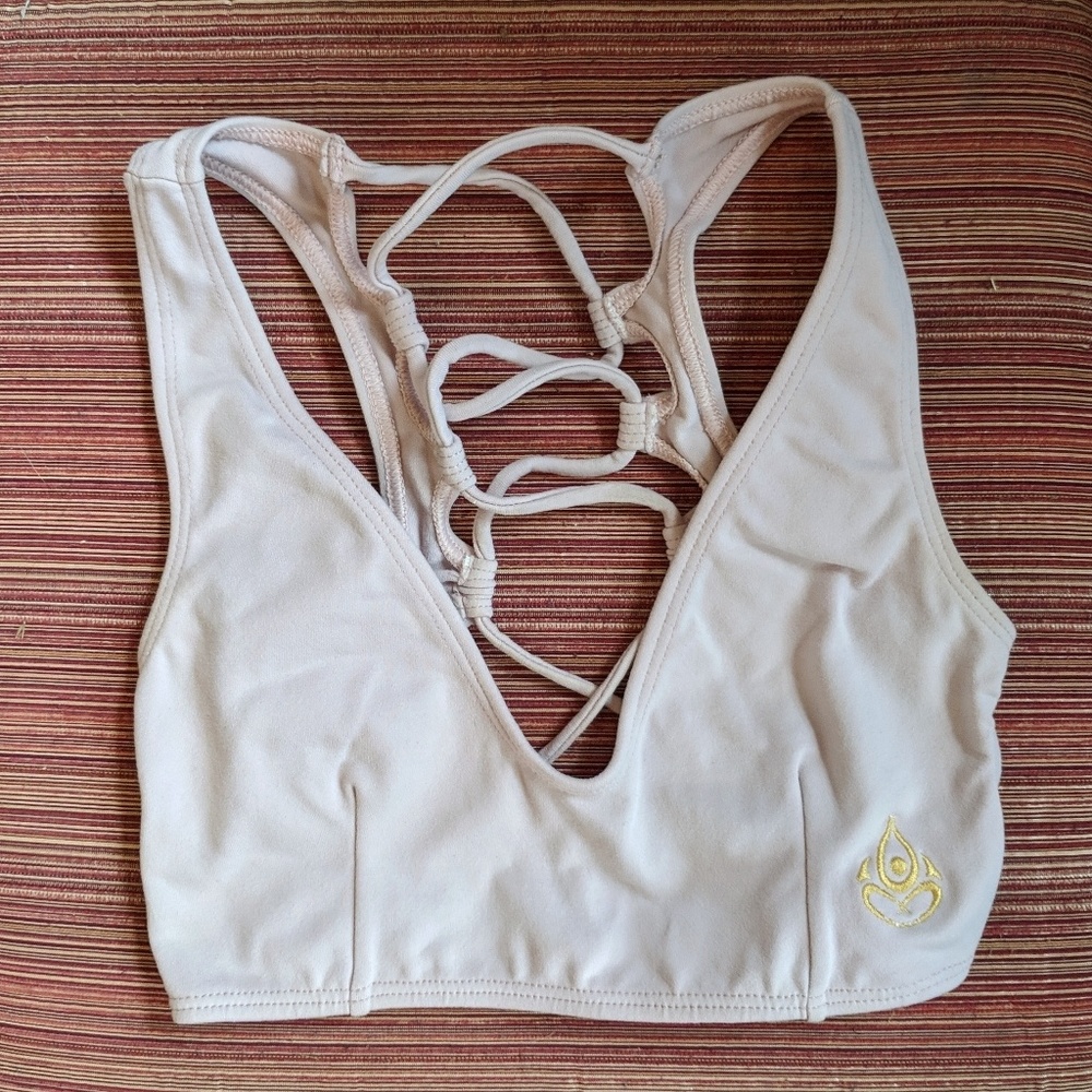 Shakti Activewear Light Pink Lattice Bra